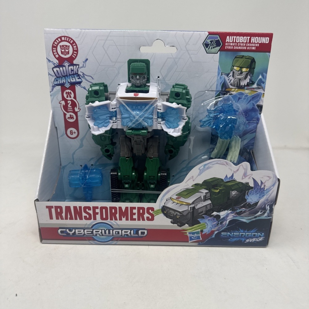 Transformers Cyberworld Autobot Hound Energon Surge Ultimate Cyber Changer NEW